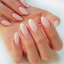 Soft pink French manicure with white tips