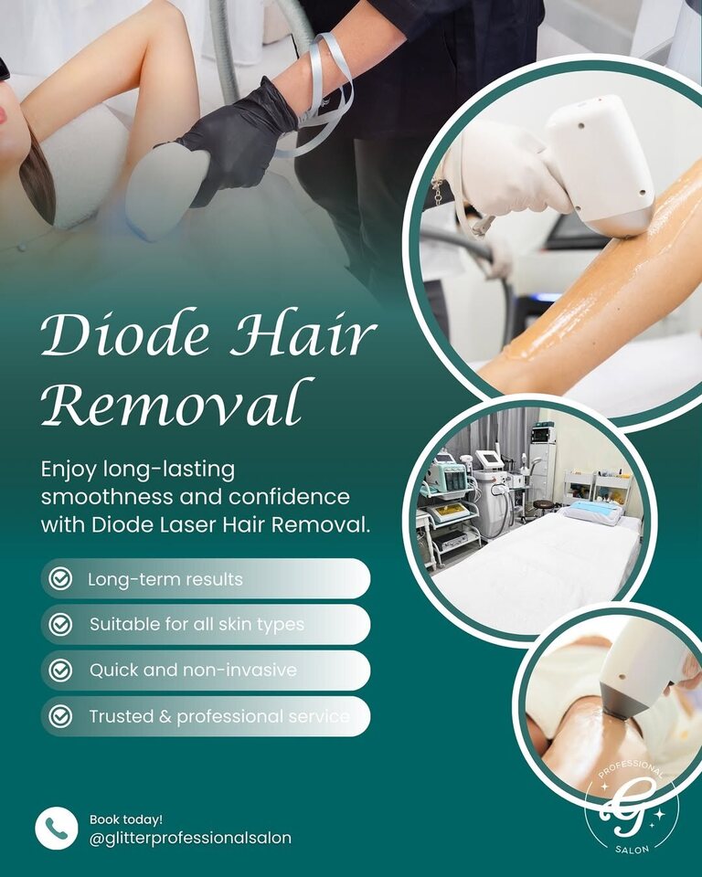 Glitter Professional Salon treatment equipment and clean service room
